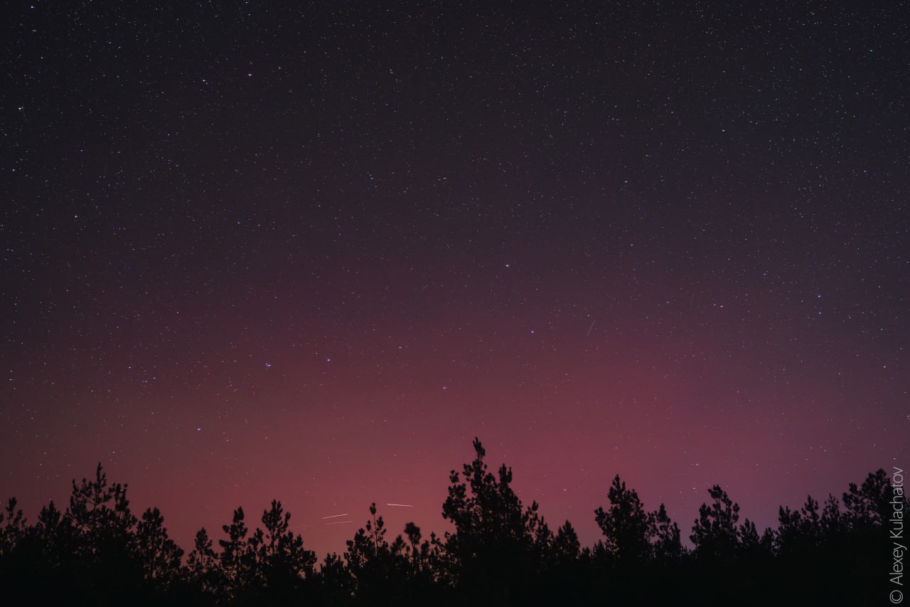 Ночью саратовцы наблюдали полярное сияние